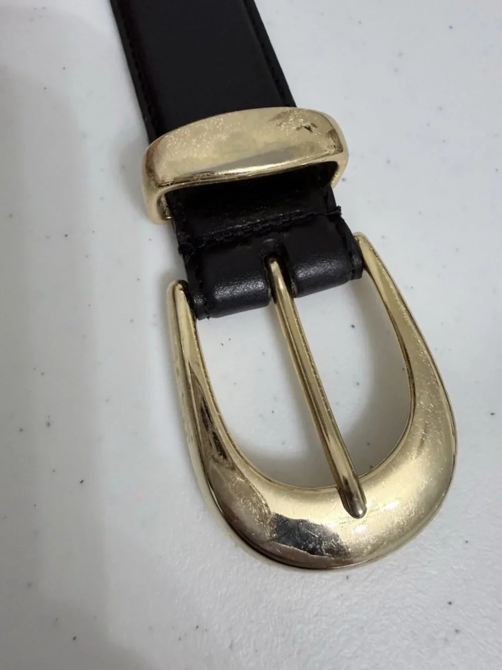 Talbots 6006 Women's Leather Belt Black Size Large